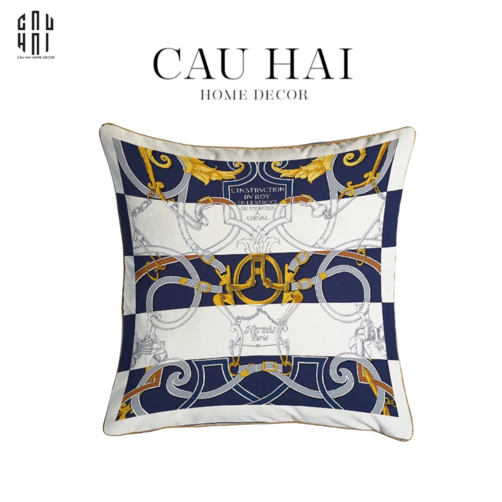 VỎ GỐI NHUNG CAO CẤP BAYADERE 45.-CẬU HAI HOME DECOR