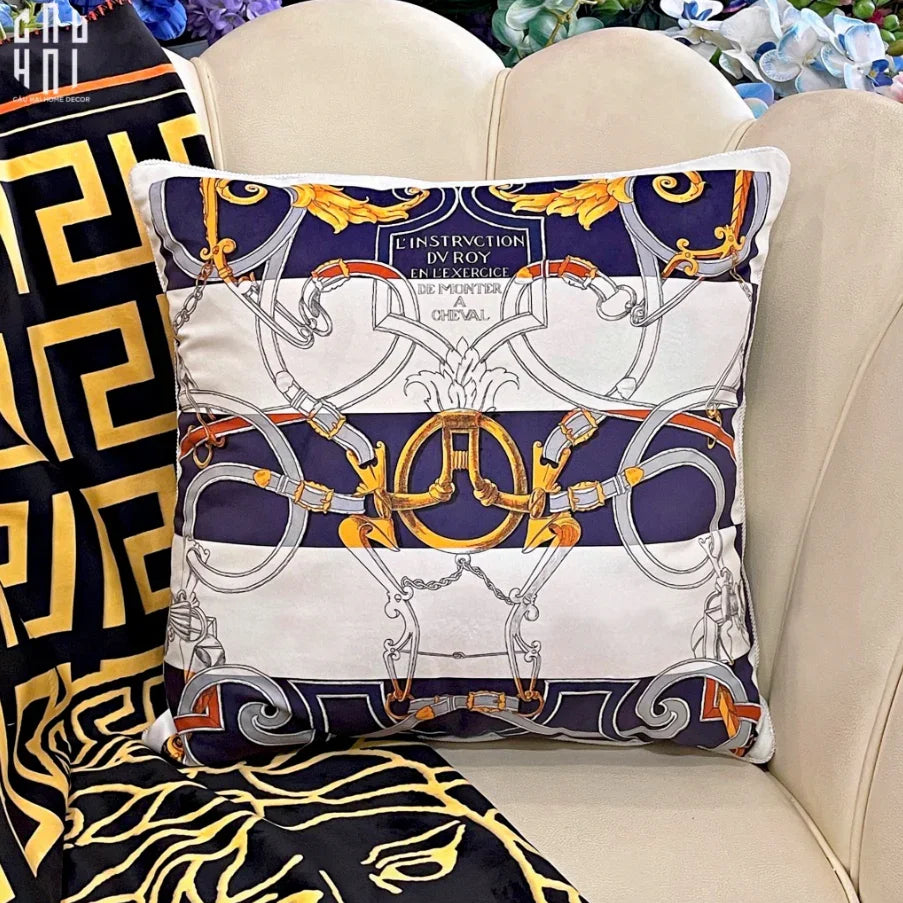 VỎ GỐI NHUNG CAO CẤP BAYADERE 45.-CẬU HAI HOME DECOR