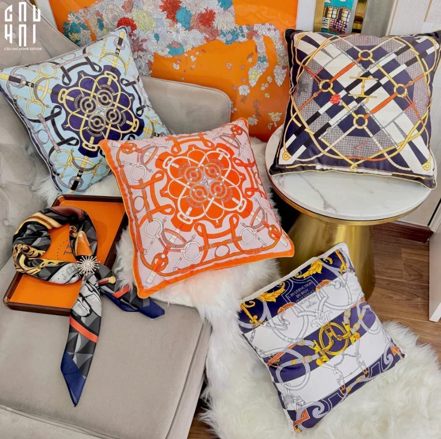 Vỏ Gối Nhung Cao Cấp Bayadere 45.-VỎ GỐI-Đối tác tại Trung Quốc theo từng đơn đặt hàng-CẬU HAI HOME DECOR