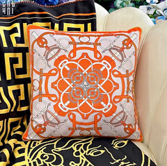 Vỏ Gối Nhung Cao Cấp Eperon D'Or 45. - Orange-CẬU HAI HOME DECOR