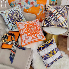 Vỏ Gối Nhung Cao Cấp Eperon D'Or 45. - Orange-CẬU HAI HOME DECOR