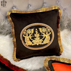 Vỏ Gối Nhung Cao Cấp Haute Noir 45.-CẬU HAI HOME DECOR