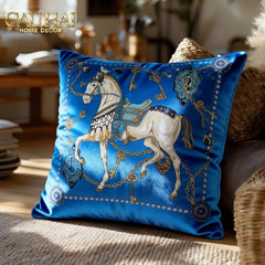 Vỏ Gối Nhung Cheval de Fête d’Or de Dorées 45-CẬU HAI HOME DECOR