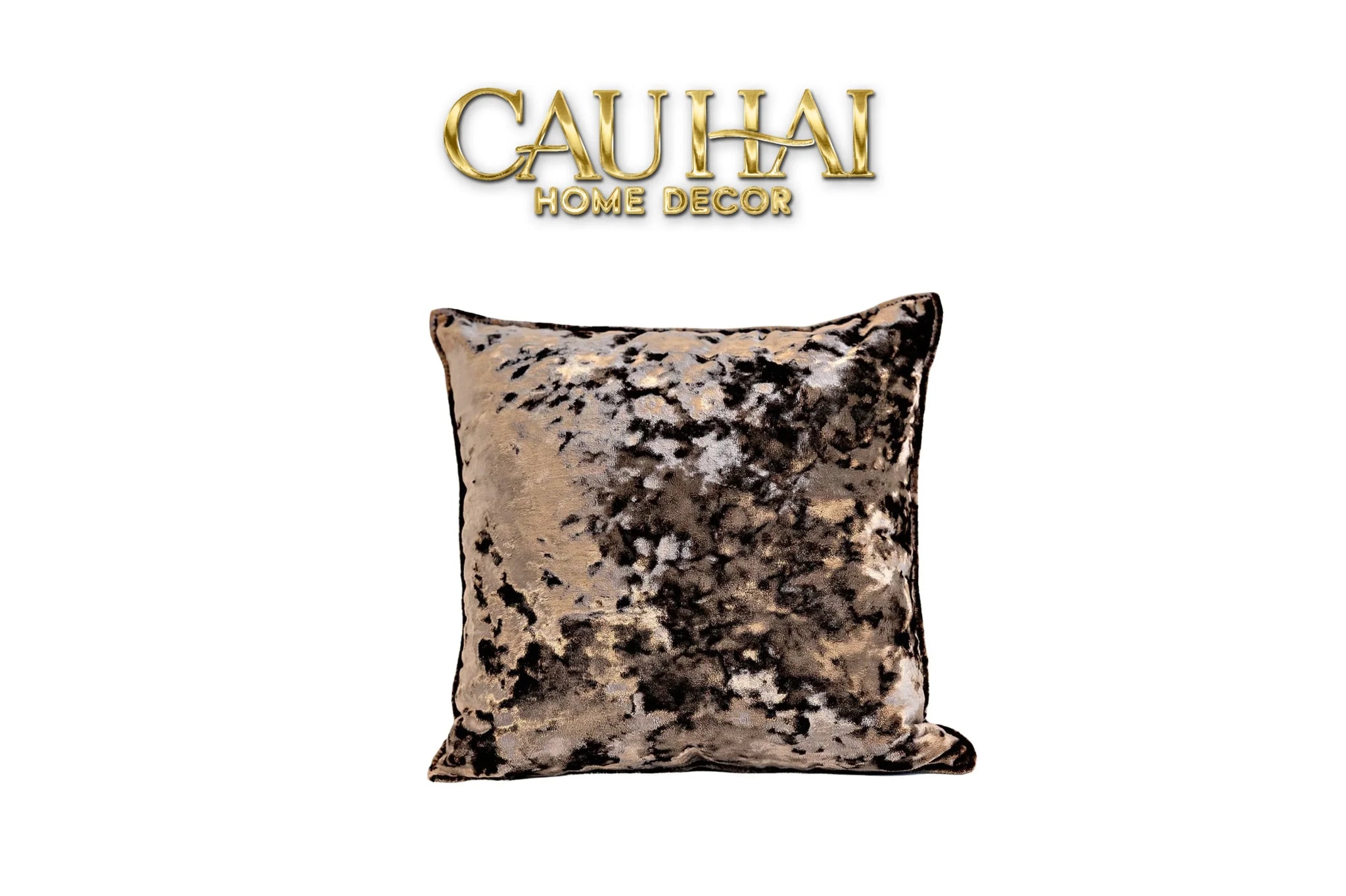 Vỏ Gối Nhung Crushed Marble Bronze 50-CẬU HAI HOME DECOR