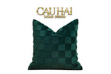 VỎ GỐI NHUNG EMERALD WOVEN MISTLETOE 45-CẬU HAI HOME DECOR