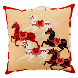 Vỏ Gối Nhung Équestre Les Cinq Chevaux Royaux 45 - Cậu Hai Home Decor