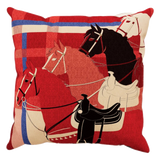 Vỏ Gối Nhung Équestre Les Quatre Chevaux de Bataille 45 - Cậu Hai Home Decor