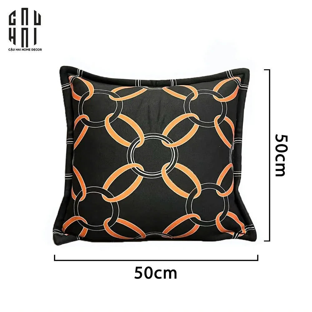 Vỏ Gối Nhung H Class Savoire Faire Velour Chaine Allure 45.-CẬU HAI HOME DECOR