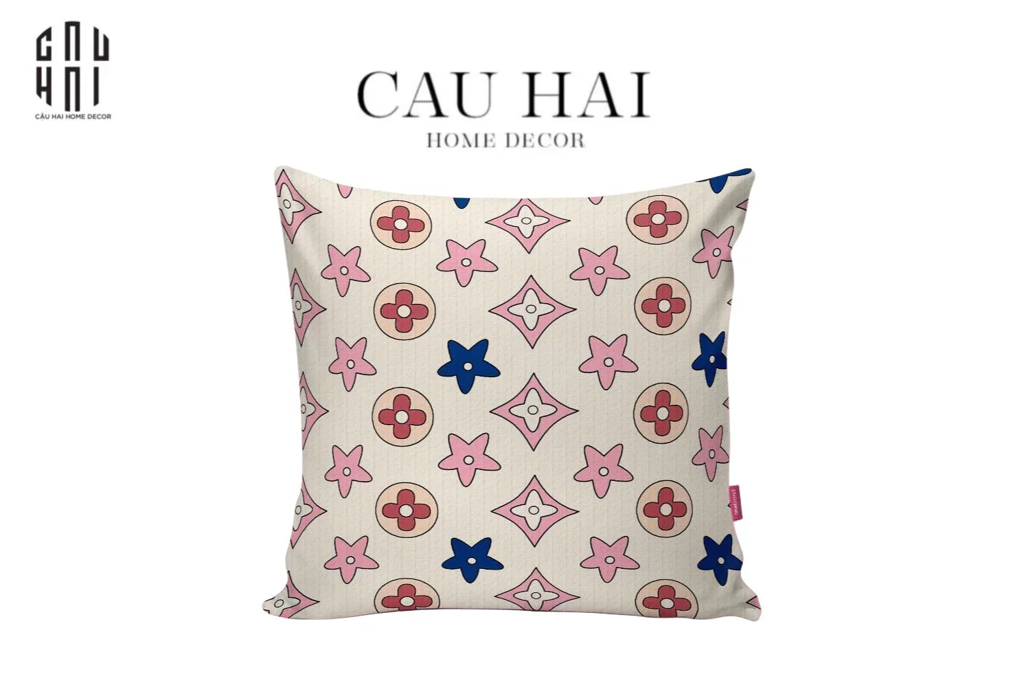 VỎ GỐI NHUNG LOUIS MONOGRAM INFINITY 45.-CẬU HAI HOME DECOR