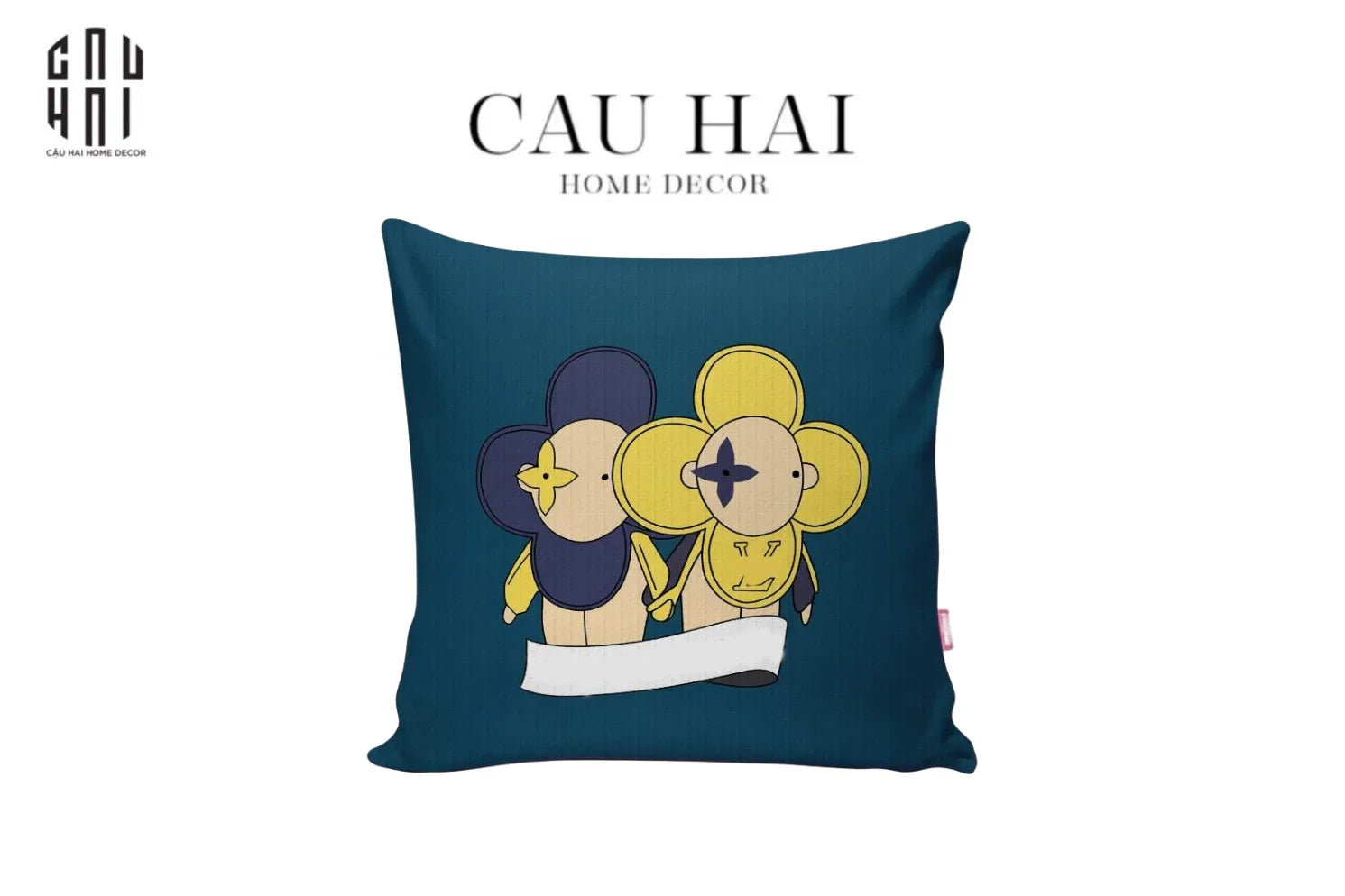 VỎ GỐI NHUNG LOUIS VIVIENNE 45.-CẬU HAI HOME DECOR