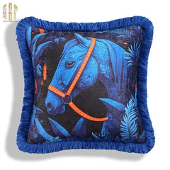 Vỏ Gối Nhung Marine Stallion - Fringe Edge-CẬU HAI HOME DECOR