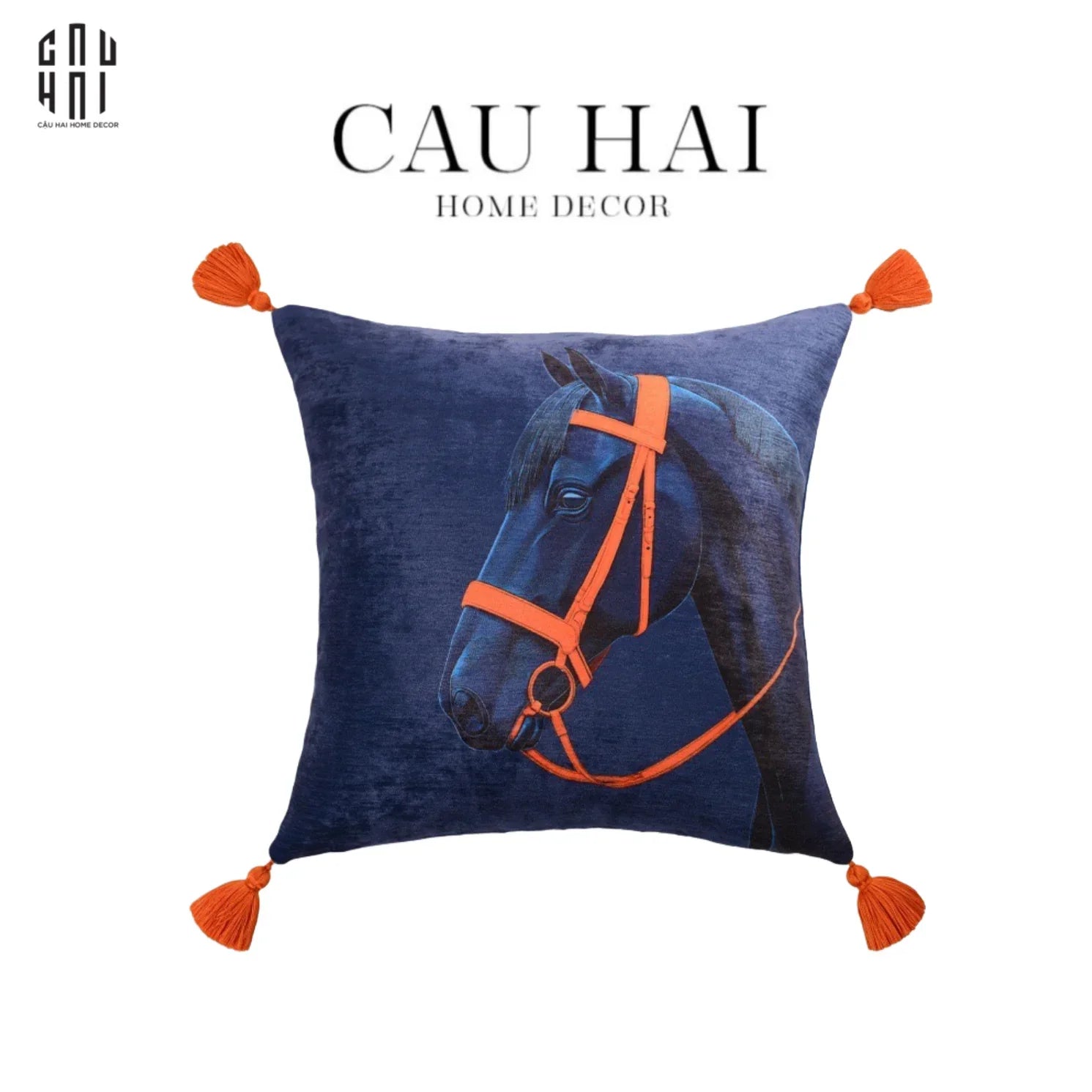 VỎ GỐI NHUNG MARINE STALLION - IMPERIAL SIGNATURE-CẬU HAI HOME DECOR