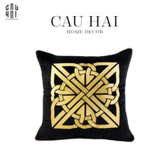 Vỏ Gối Nhung Thêu Gilded Nexus 45-CẬU HAI HOME DECOR