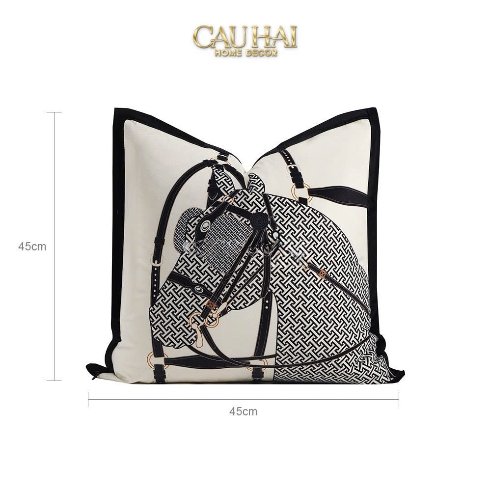 VỎ GỐI NHUNG THUNDER GREY ÉQUESTRE 45-CẬU HAI HOME DECOR