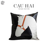 VỎ GỐI SOFA DA PU WHITE HORSE 40X40 CM-CẬU HAI HOME DECOR
