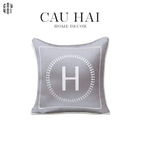 Vỏ Gối Sofa Lụa Helion - Gray 45.-CẬU HAI HOME DECOR