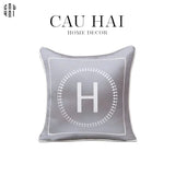 VỎ GỐI SOFA LỤA HESTIA - GRAY 45.-CẬU HAI HOME DECOR