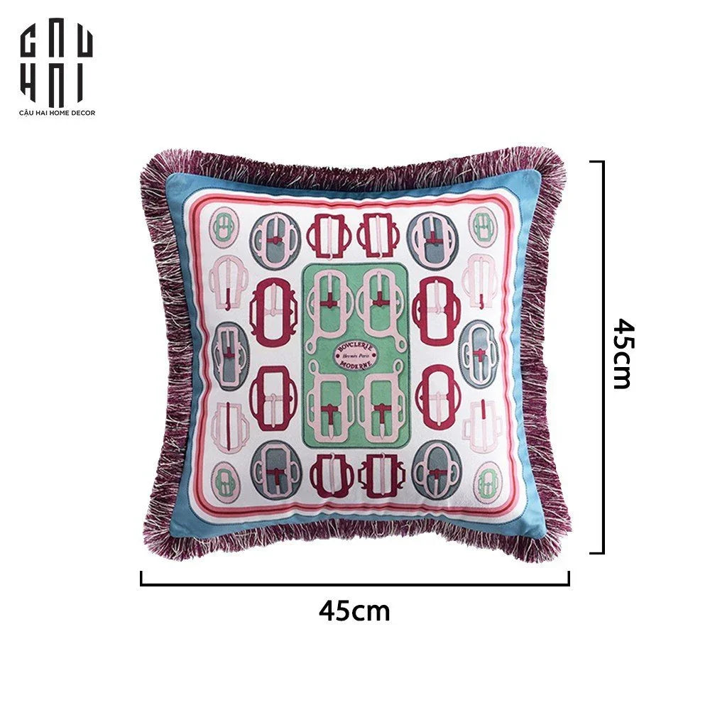 Vỏ Gối Sofa Nhung Bouclerie Moderbe 45.-CẬU HAI HOME DECOR