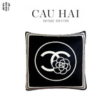 VỎ GỐI NHUNG FLORAL CAMELIA 45.-CẬU HAI HOME DECOR