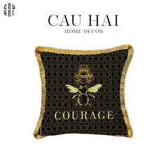 Vỏ Gối Sofa Nhung Golden Bee 45.-CẬU HAI HOME DECOR