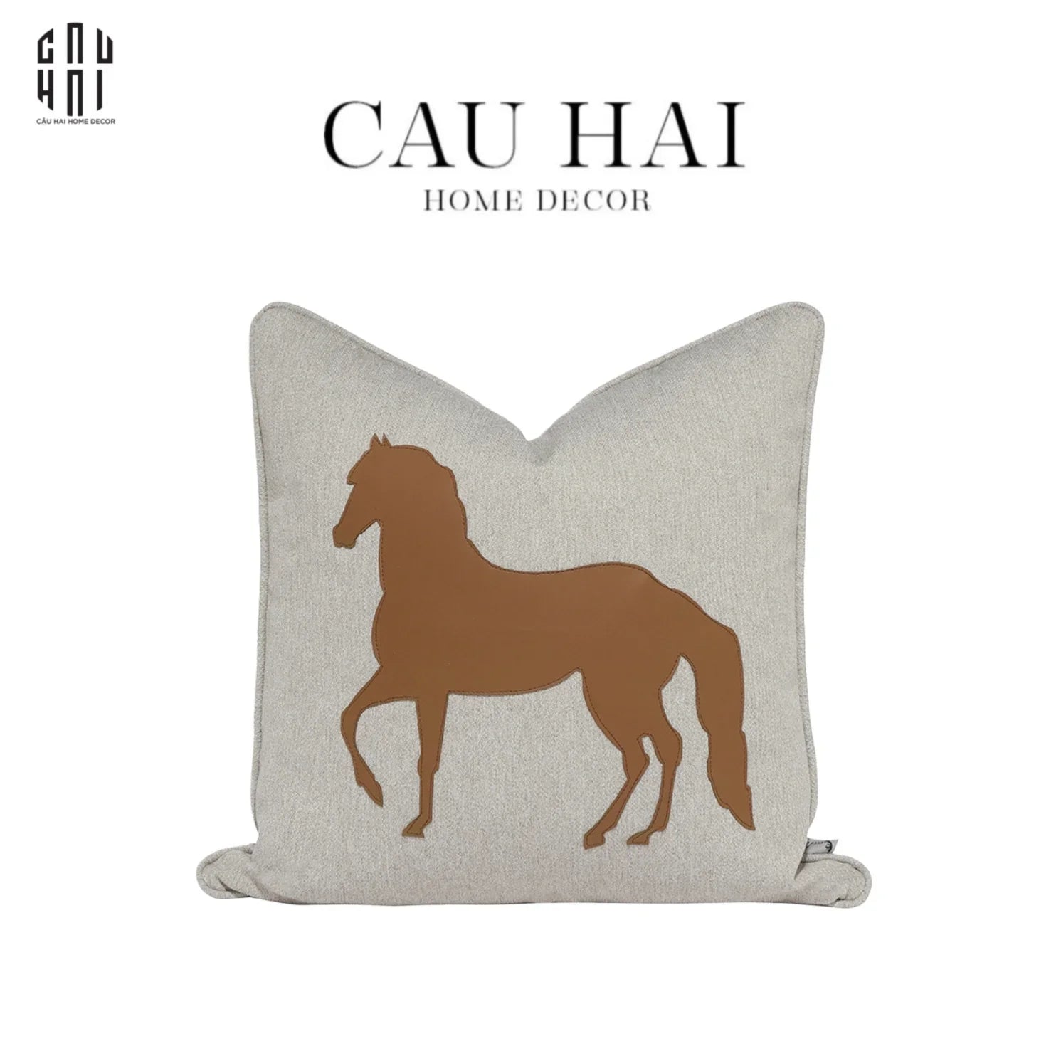 VỎ GỐI SOFA NHUNG HOẠ TIẾT DA REGAL STRIDE-CẬU HAI HOME DECOR