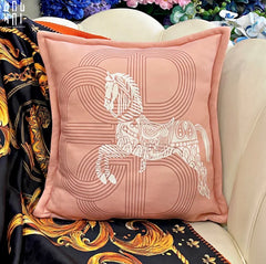 Vỏ Gối Sofa Nhung Randall Cheval - Light Pink 50x50-CẬU HAI HOME DECOR