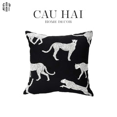 Vỏ Gối Sofa Sợi Vải Canvas Panthera 45.-CẬU HAI HOME DECOR
