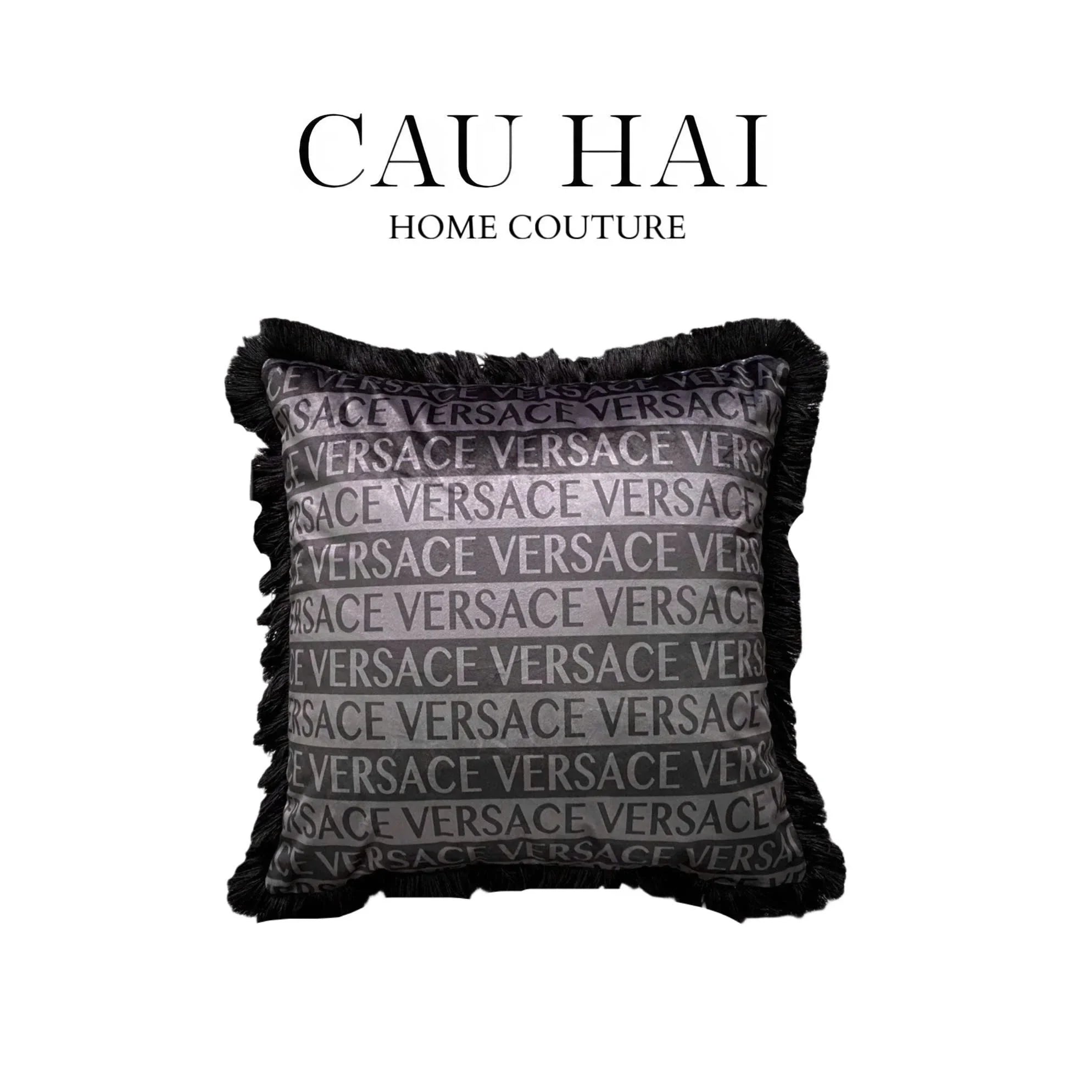 VỎ GỐI VS ALLOVER LOGOMANIA NOIR FW25-CẬU HAI HOME DECOR