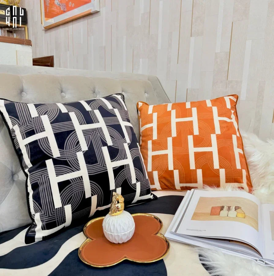 Vỏ Gối Wabi Sabi Signature H Class - Orange H 45-CẬU HAI HOME DECOR