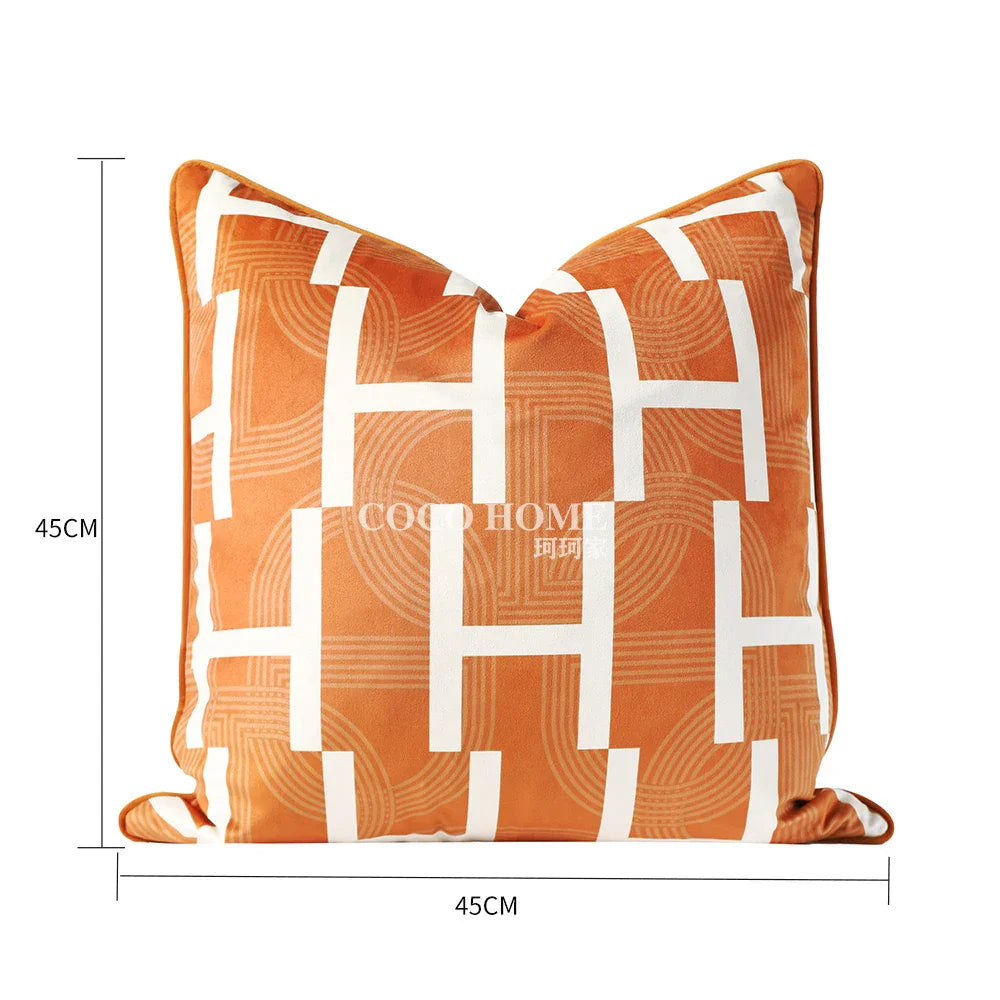 Vỏ Gối Wabi Sabi Signature H Class - Orange H 45-CẬU HAI HOME DECOR