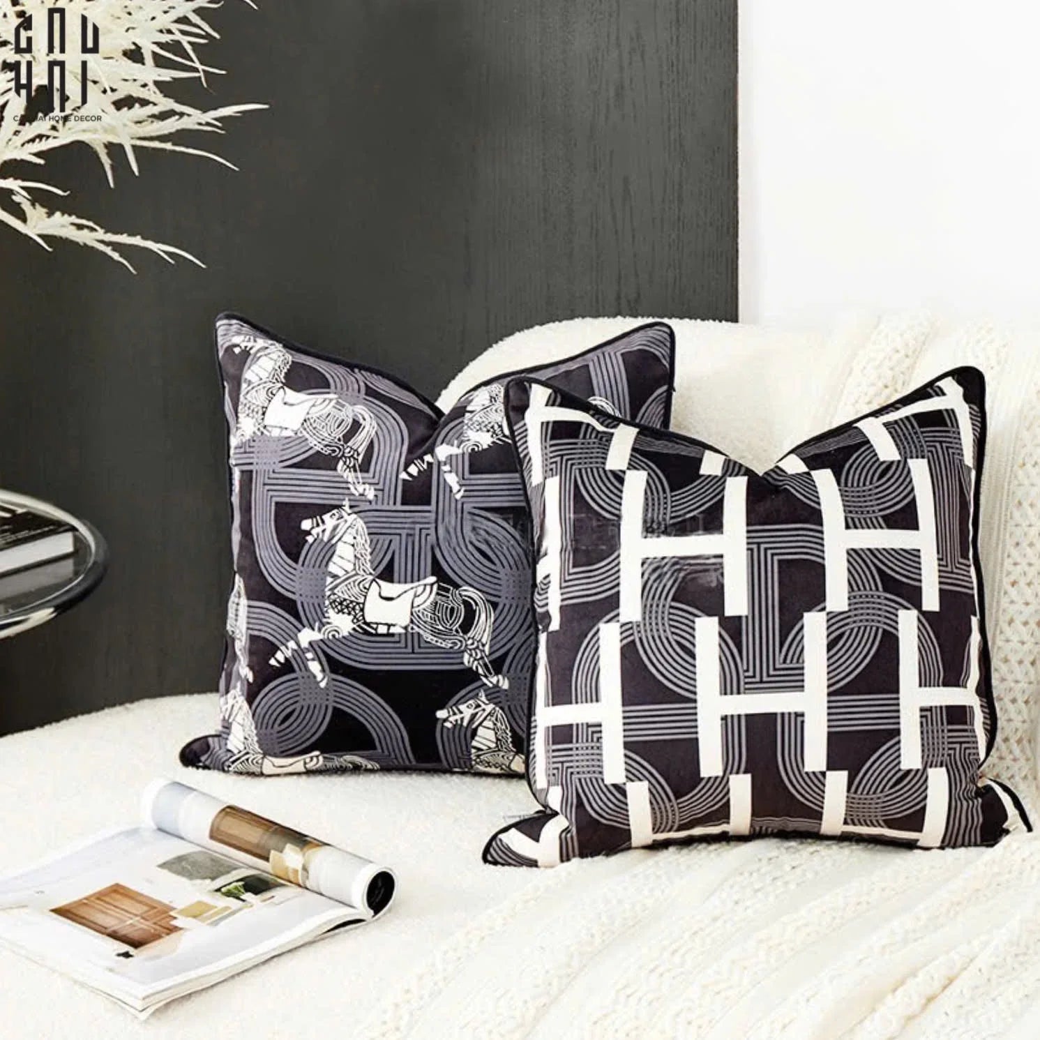 Vỏ Gối Wabi Sabi Signature Savoir H Classssuuyg Helion 45-VỎ GỐI-CẬU HAI HOME DECOR