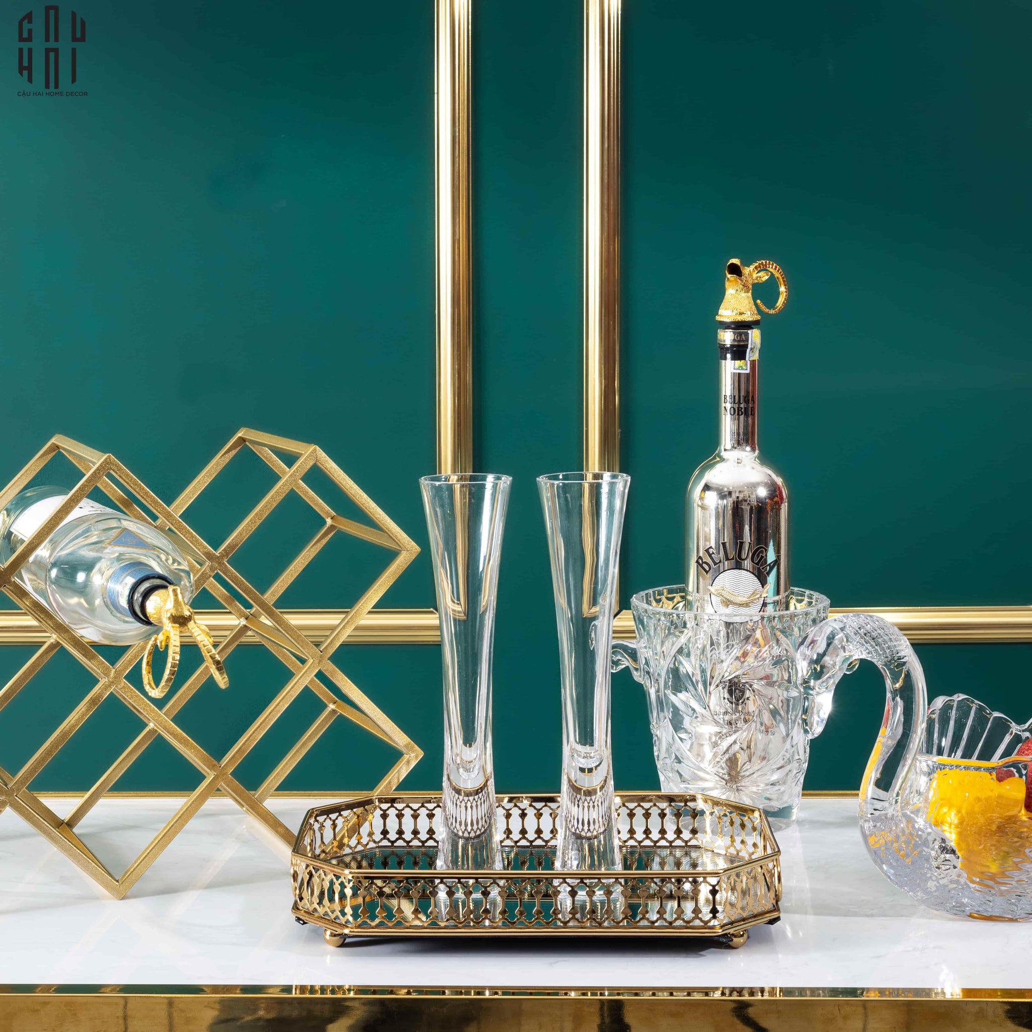 VÒI RÓT - GOLDEN ELK POURER WINE SPOUT-CẬU HAI HOME DECOR