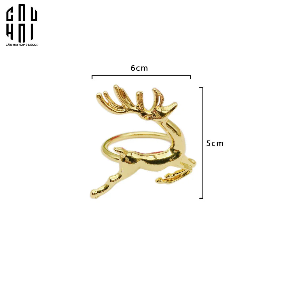VÒNG KHĂN ĂN - GOLDEN DEER NAPKIN RING-CẬU HAI HOME DECOR