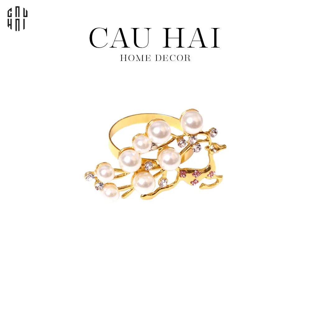 Vòng Khăn Ăn - Napkin Ring Alley Pearls-CẬU HAI HOME DECOR