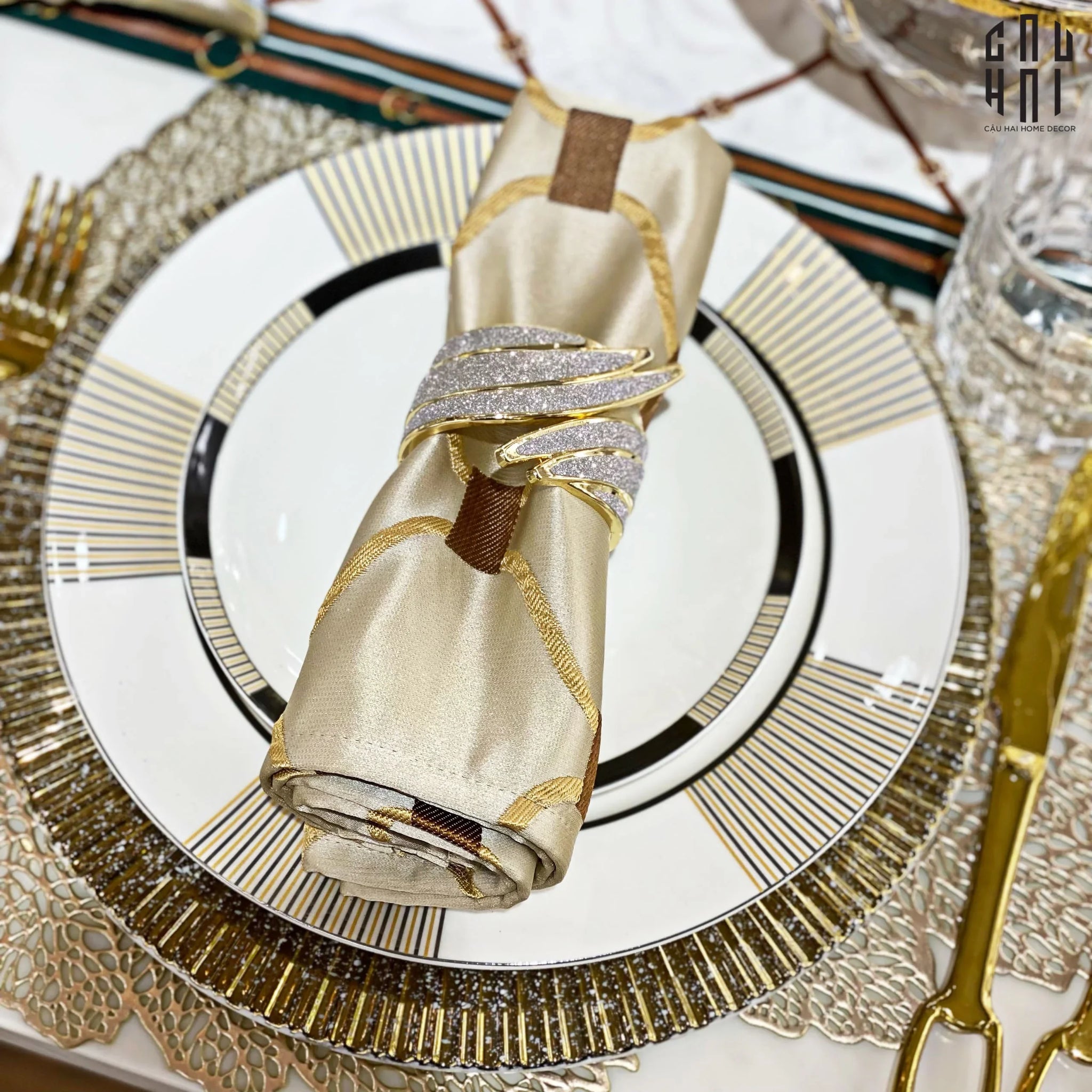 VÒNG KHĂN ĂN - NAPKIN RING ANGEL WINGS-CẬU HAI HOME DECOR