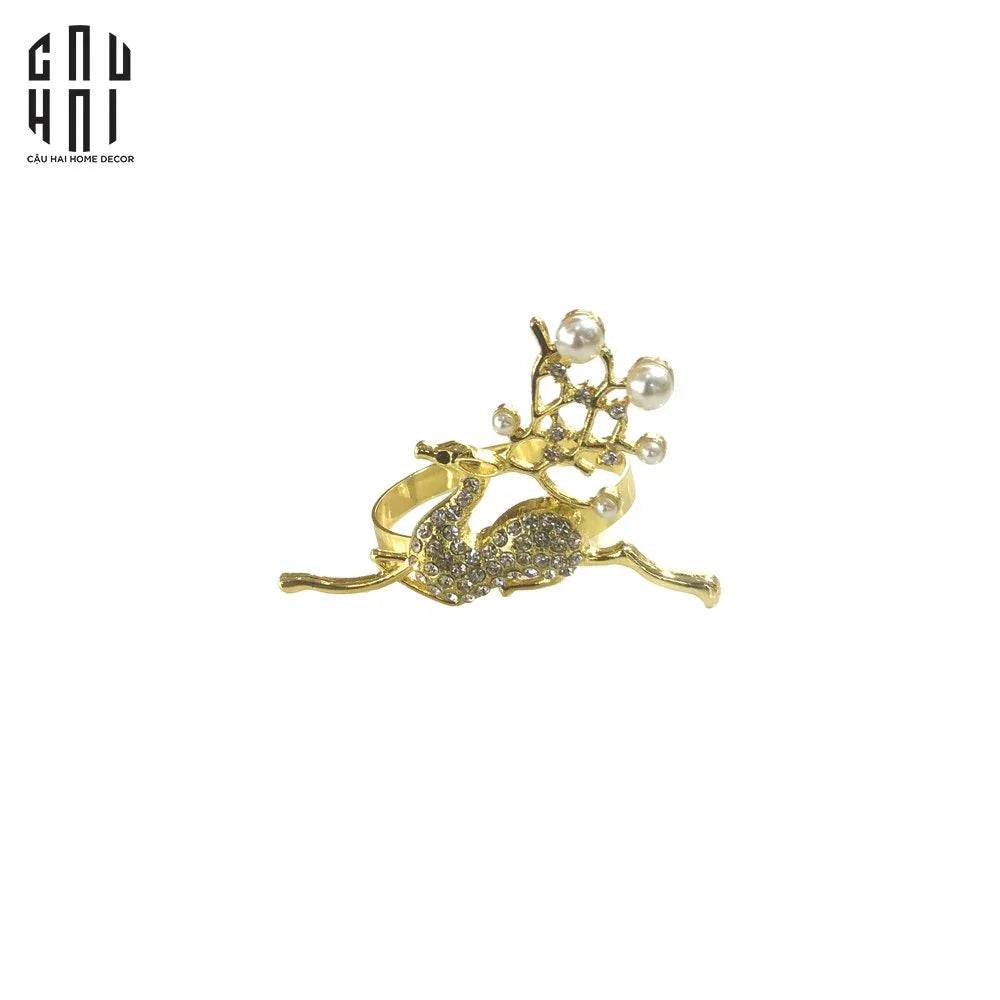 VÒNG KHĂN ĂN - NAPKIN RING DIAMOND DEER-CẬU HAI HOME DECOR