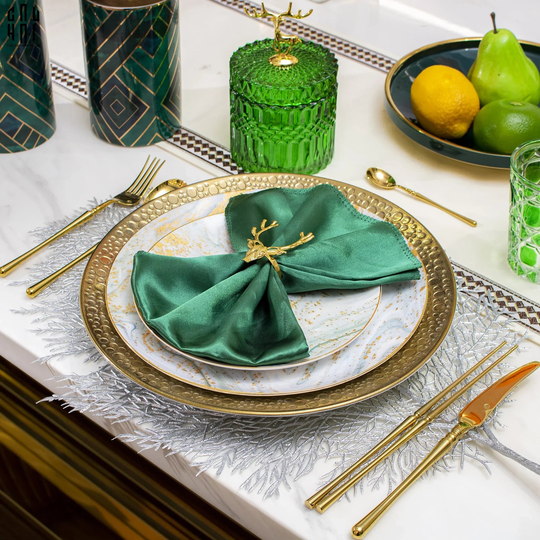 VÒNG KHĂN ĂN - NAPKIN RING GOLDEN ALLEY-CẬU HAI HOME DECOR