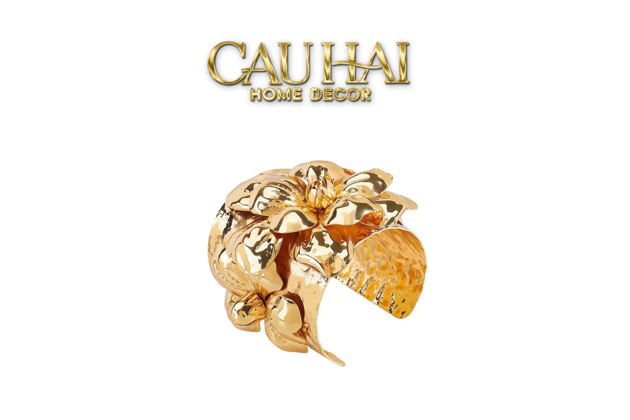 Vòng Khăn Ăn - Napkin Ring Grande Fleur D'Or-CẬU HAI HOME DECOR