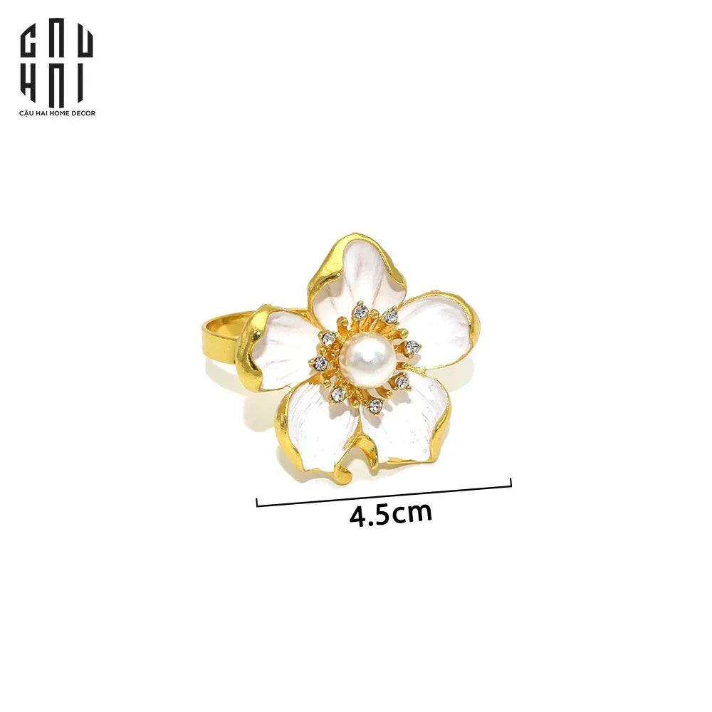 VÒNG KHĂN ĂN - NAPKIN RING PEONY PREMIUM-CẬU HAI HOME DECOR