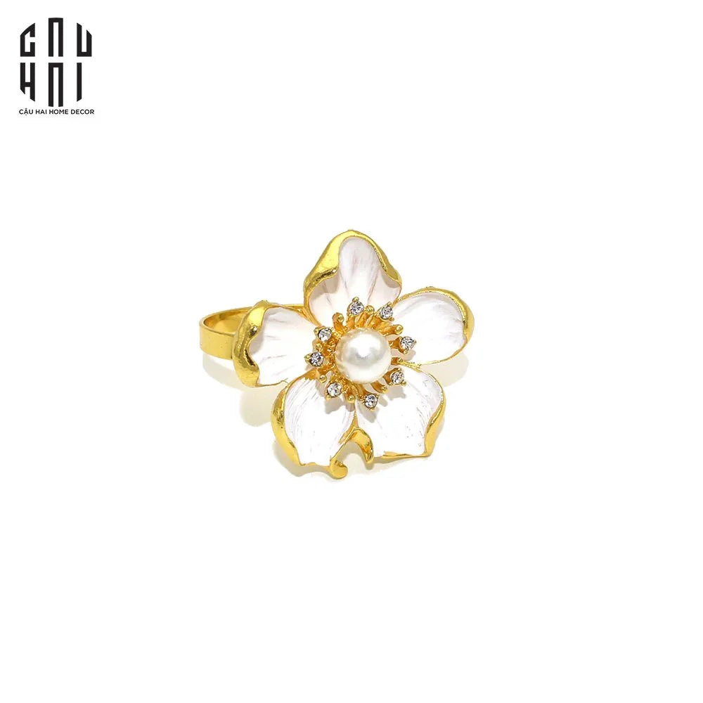 VÒNG KHĂN ĂN - NAPKIN RING PEONY PREMIUM-CẬU HAI HOME DECOR