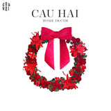 VÒNG TREO GIÁNG SINH SUPER RED BOW TIE 110CM-CẬU HAI HOME DECOR