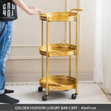 XE ĐẨY QUẦY BAR HUDSON - GOLDEN HUDSON LUXURY BAR CART-CẬU HAI HOME DECOR
