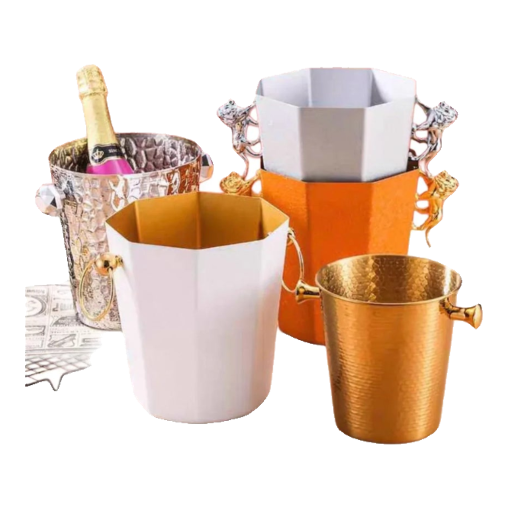 Maison Couture - Xô Đá Sư Tử Bằng Đồng -  Brasson  Lion Sauvage  Ice Bucket 14x18.5x21 4.5L