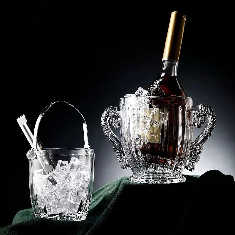 Xô Đá Thuỷ Tinh Trophy Goblet Clear-XÔ ĐÁ-CẬU HAI HOME DECOR