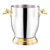 Maison Couture - Xô Đá Ướp Vang Stainless Steel Cheval Équestre Ice Bucket - Metalic Gold  6L 18x24