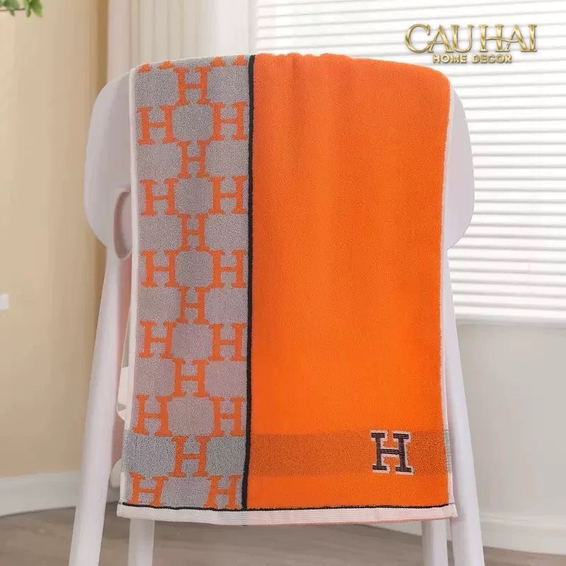 SET 2 KHĂN MẶT 40X90 - SIGNATURE H - SUN & SKY COLOR - FACE TOWEL-CẬU HAI HOME DECOR