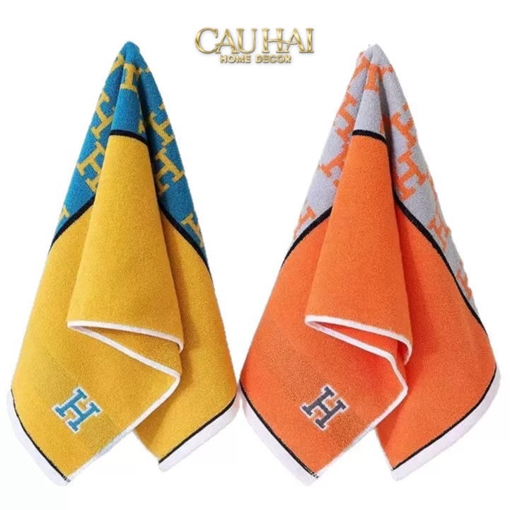 SET 2 KHĂN MẶT 40X90 - SIGNATURE H - SUN & SKY COLOR - FACE TOWEL-CẬU HAI HOME DECOR