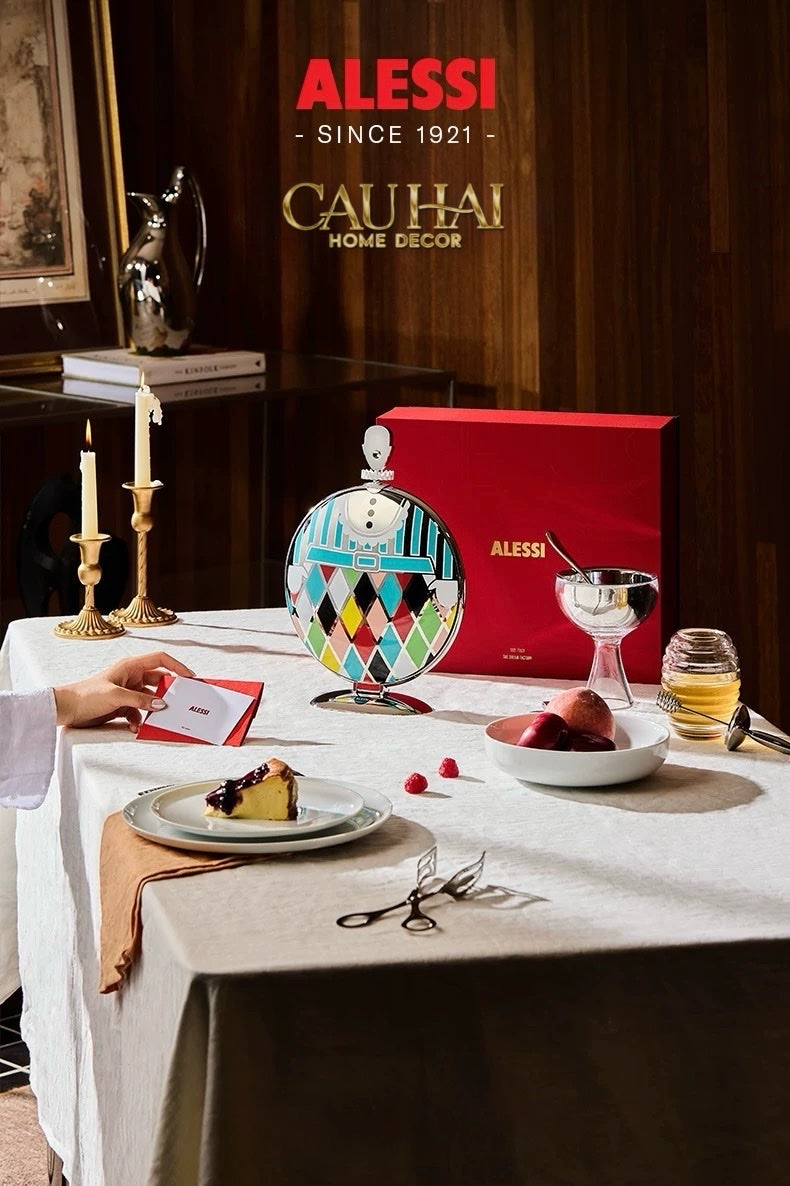 KHAY FRUIT & DESSERT ÉTAGÈRE HARLEQUIN LMT – CRYSTAL STEEL TRAY-CẬU HAI HOME DECOR