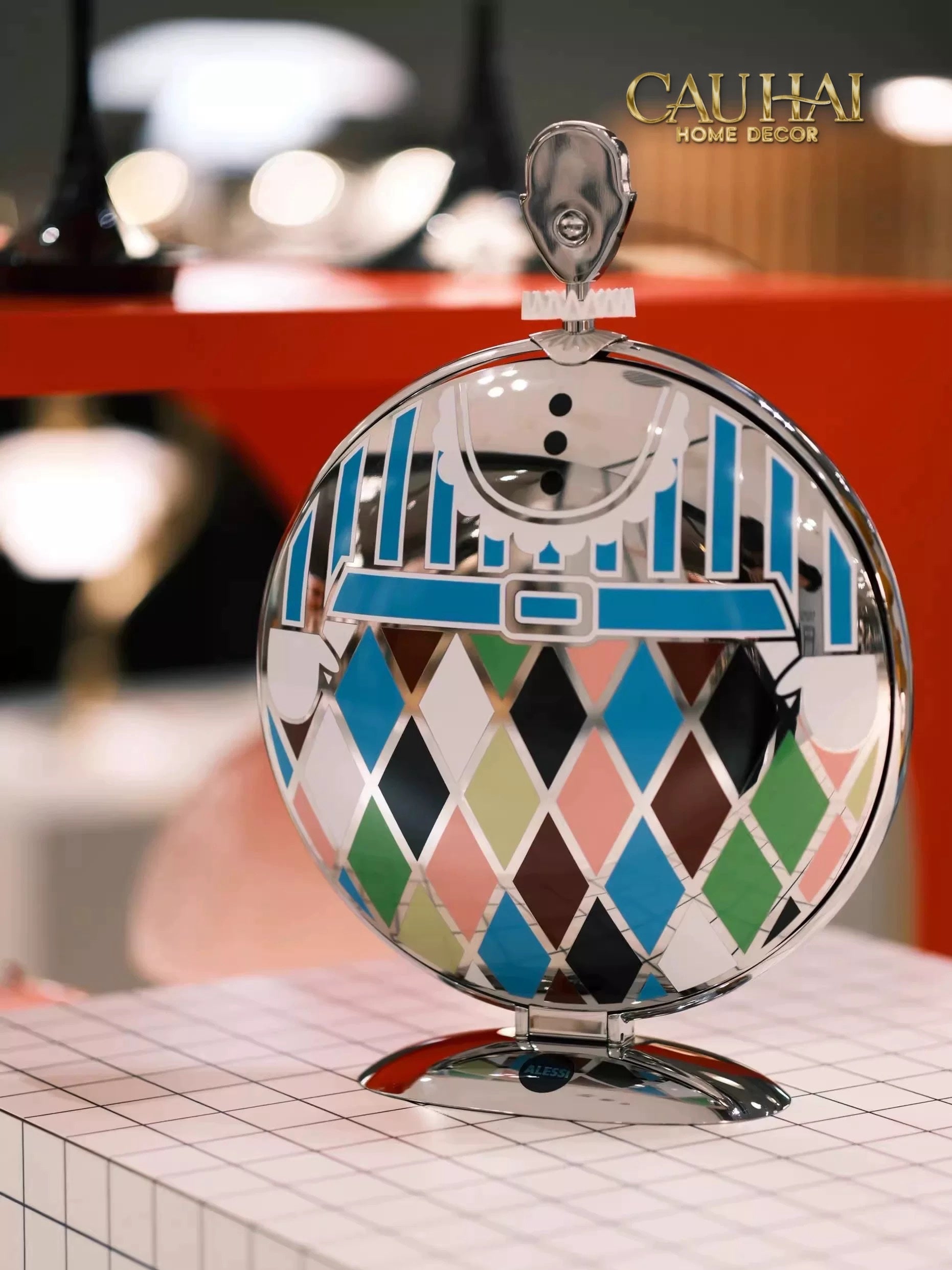 KHAY FRUIT & DESSERT ÉTAGÈRE HARLEQUIN LMT – CRYSTAL STEEL TRAY-CẬU HAI HOME DECOR