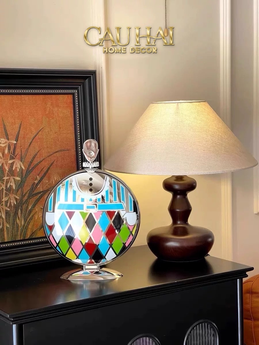 KHAY FRUIT & DESSERT ÉTAGÈRE HARLEQUIN LMT – CRYSTAL STEEL TRAY-CẬU HAI HOME DECOR